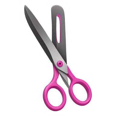 Pink scissors sticker