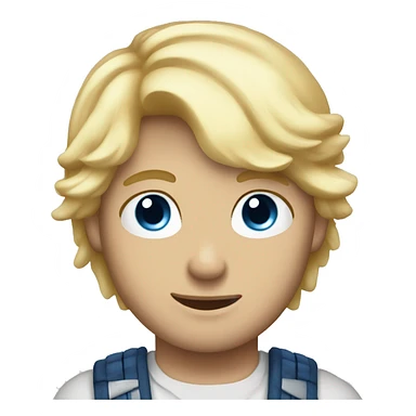 blue eyed blonde hair angel man sticker