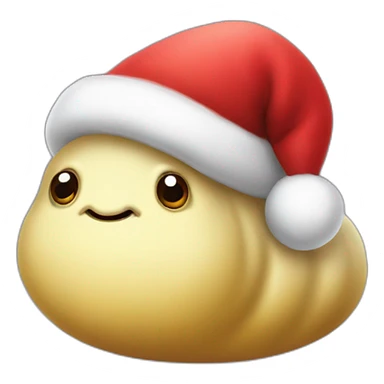Fat slug with Santa hat sticker