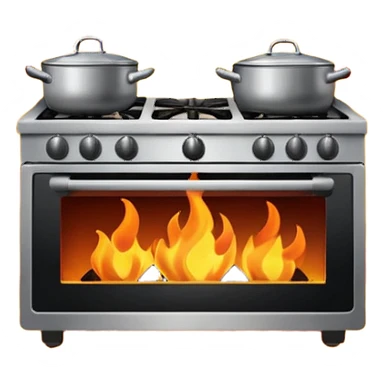 Burning kitchen  sticker