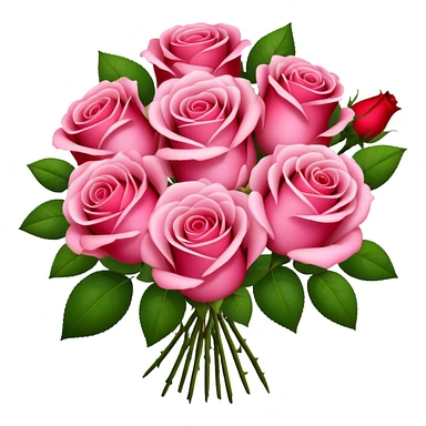 Bouquet of pink and red roses  sticker