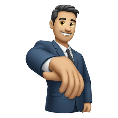 GERENTA salundando con la mano sticker