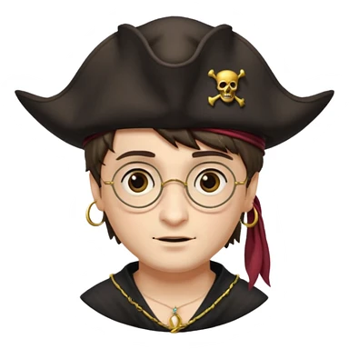 harry potter wear pirate hat sticker