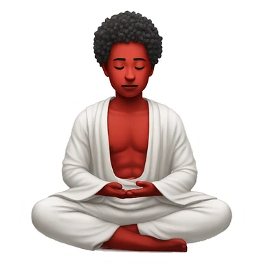 Paytas meditating red beautiful  sticker