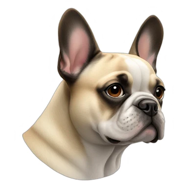 dog French Bulldog in profile sticker