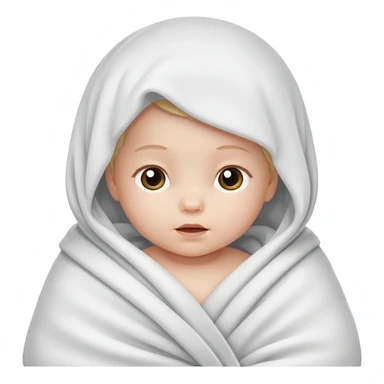 newborn white baby girl in a swaddle sticker