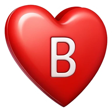 heart with the letter B inside sticker