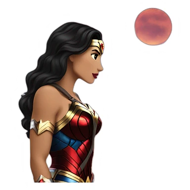 Khalisi kiss wonder woman sticker
