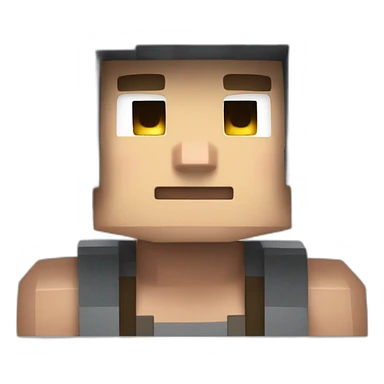 minecraft steve super strong  sticker