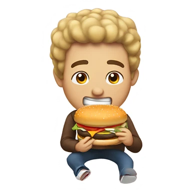 Caseoh eating burgers sticker