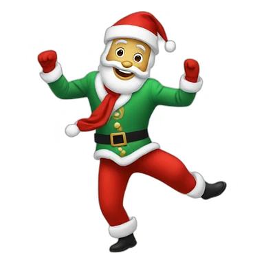 Un père noël qui danse  sticker