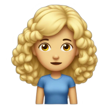 A girl with tired brain  sticker