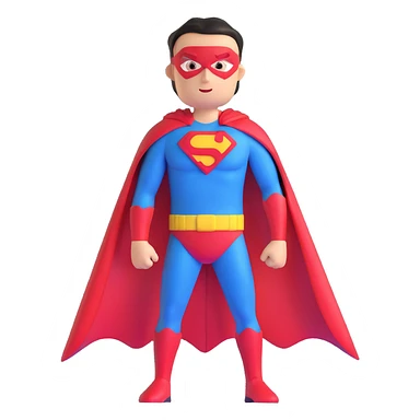colorful superhero with cape sticker