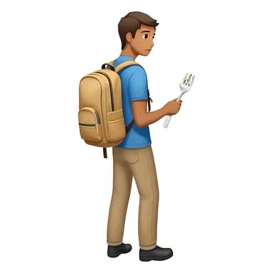 A person stands at a fork in the road. One path is chaotic with jumbled signs (“should,” “rush”), the other calm with 3 glowing signs. They're gently setting down a “stress” backpack, choosing clarity. sticker