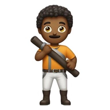 men taking a macebell sticker