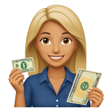 Woman On A dolar sticker