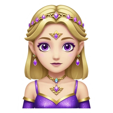 glitter purple zelda sticker