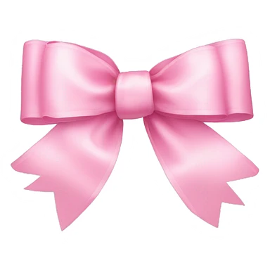 baby pink ribbon bow sticker
