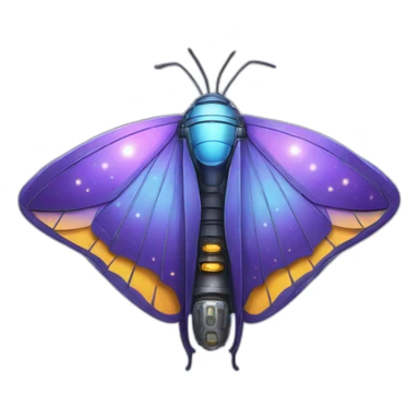 butterfly spaceship sticker