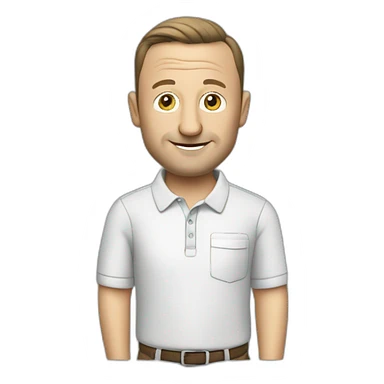 tim robinson in in a polo shirt with a windows pipes screensaver pattern on it sticker