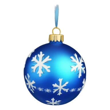 christmas blue ornament sticker