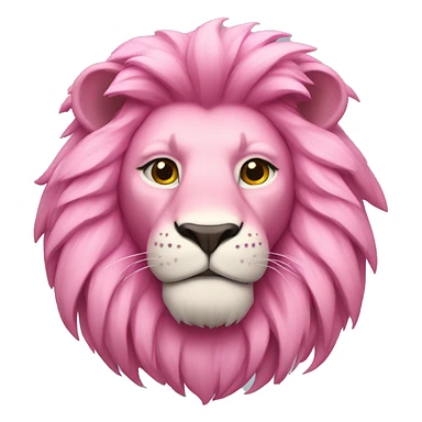 Pink lion  sticker