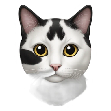 tuxedo cat with black spot in the lip sticker