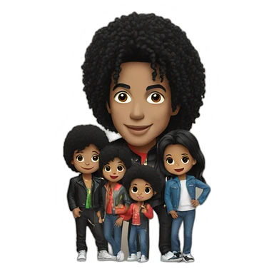 Michael Jackson with kids sticker