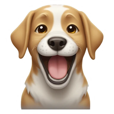 Dog laughing sticker
