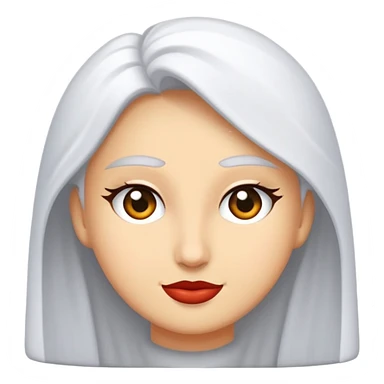 Siyah uzun saçlı beyaz tenli bir kadın sticker