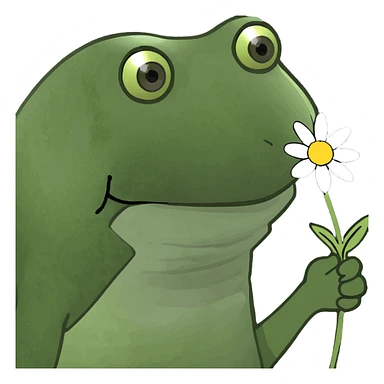 Blue rose flower sticker