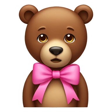 bear with a pink bow sticker