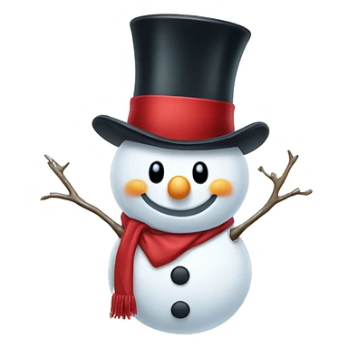 Snowman in top hat  sticker