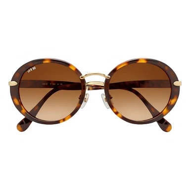 Miu Miu oval brown sunglasses sticker