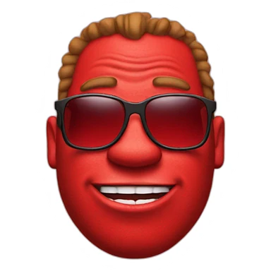 Red shrek with sunglasses sticker