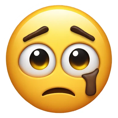 Nervous emoji with sweat sticker