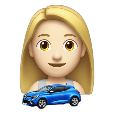 blue renault megane three sticker