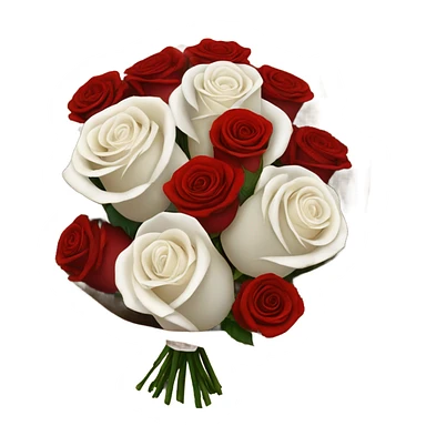 white roses bouquet in brown paper. Just add red roses sticker