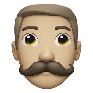 salute the mustache sticker