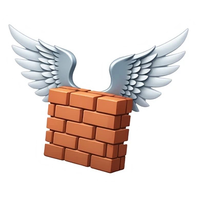 Brick with wings sticker