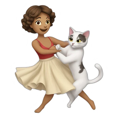 Martha Biadun dance with cat sticker