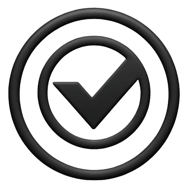 Create a black emoji to look like Facebook's verification badge. sticker