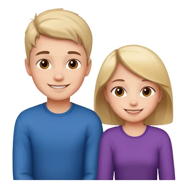 یک پسر و دختر که کنار هم نشسته اند sticker