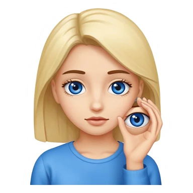 niñoadolescente de ojos azules besandose con una chica sticker