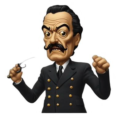 Salvador Dali angry doomguy sticker