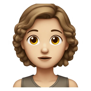 Brown haired white girl is sad sticker