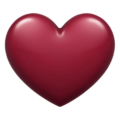Burgundy heart  sticker