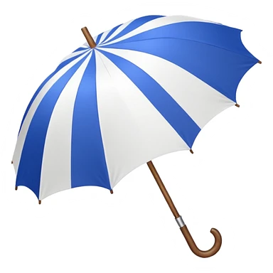 umbrella summer blue and withe sticker