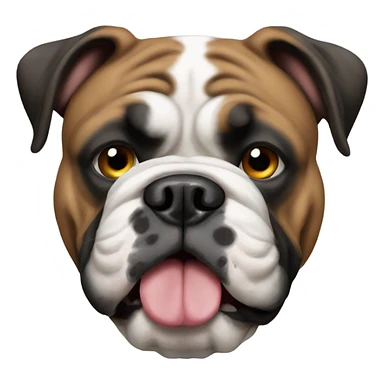 Black English Bulldog sticker