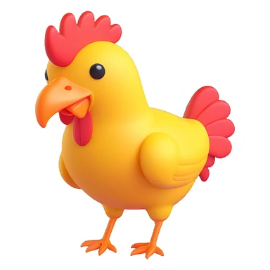 cinematic 3d emoji rendering chicken jockey motion blur intense atmosphere high detail sticker